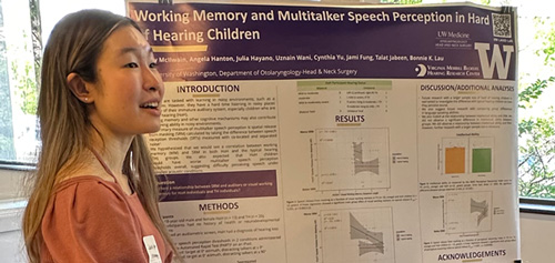 Photo of a researcher presenting at Research Day 2023