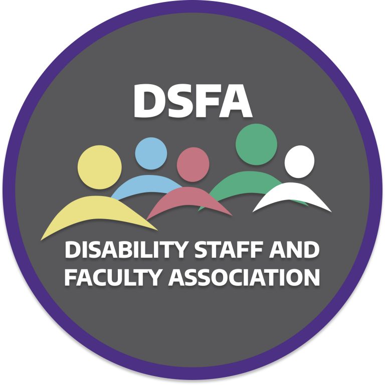 Image: Disability staff and Faculty Association (DSFA) logo. 