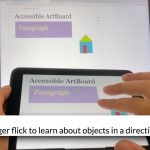 Image: Screenshot from the A11yBoard demo video showing how to use gesture controls.