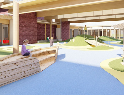 Image: Artists rendering of the new Haring Center play area opening February 2024.