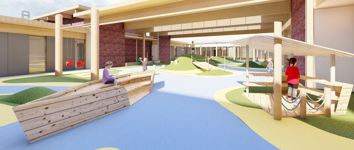 Image: Artists rendering of the new Haring Center play area.