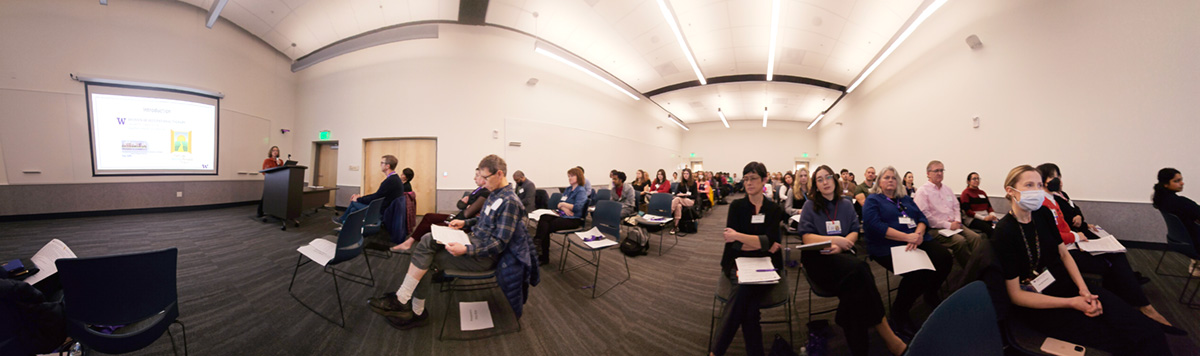 Photo: Panorama photo of the 2024 IHDD Lightning Talks Presentation.