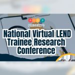 Image: 2024 National Virtual LEND Trainee Research Conference logo.