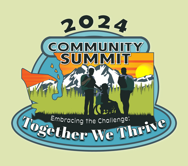 Image: 2024 DSHS Community Summit - Together We Thrive logo.