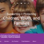 Image: Screenshot of the Washington State DCYF website showing smiling kids.