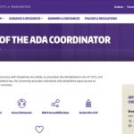 Image: Screenshot of the UW Accessibility website homepage.