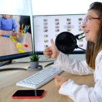 Clinician and young patient in a developmental screening session.