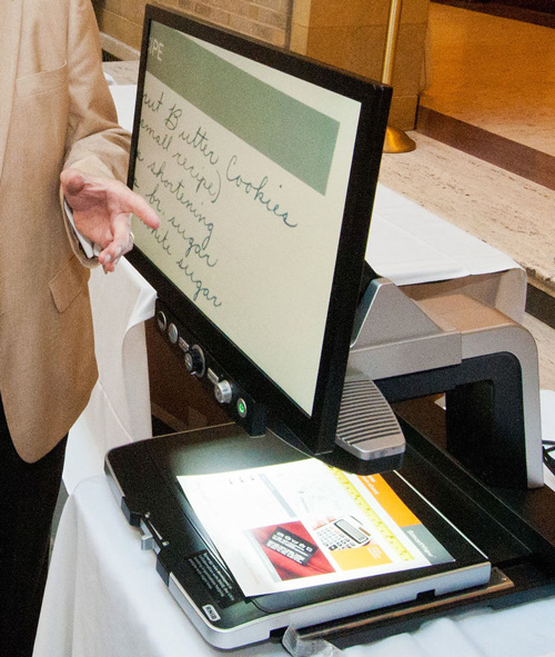 Large CCTV reader for low vision users. 