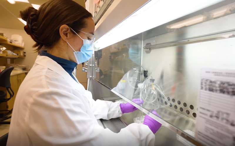 IDDRC researcher working in an IHDD lab.