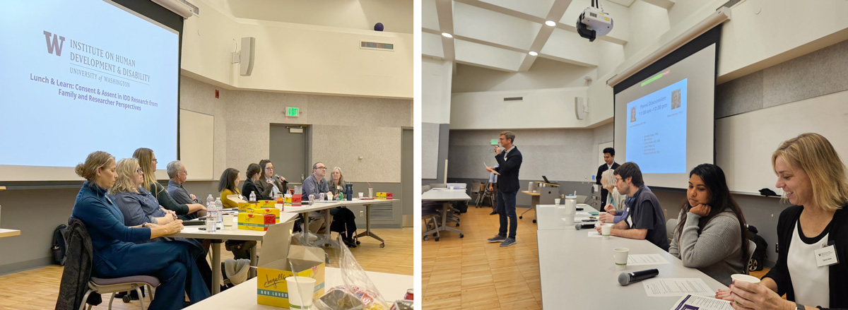 IHDD Director Mark Harniss presenting at Lunch and Learn event.