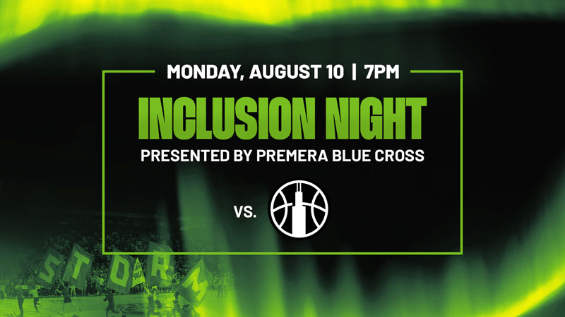 Seattle Storm Inclusion Night - August 10, 2026.