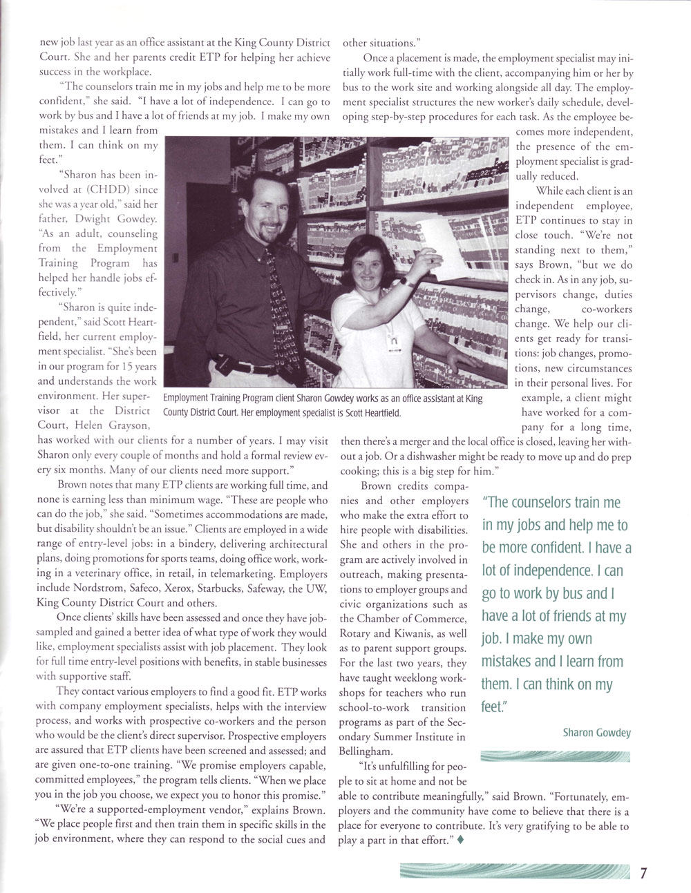 2009 article on UW Employee Training Program.