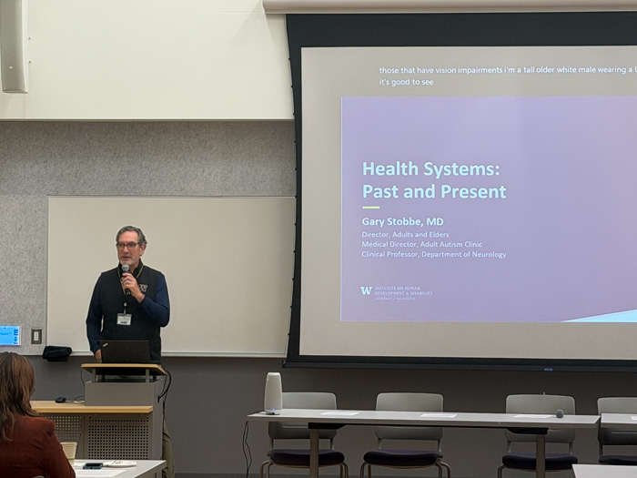 Dr. Gary Stobbe presenting at the IHDD Lunch and Learn.