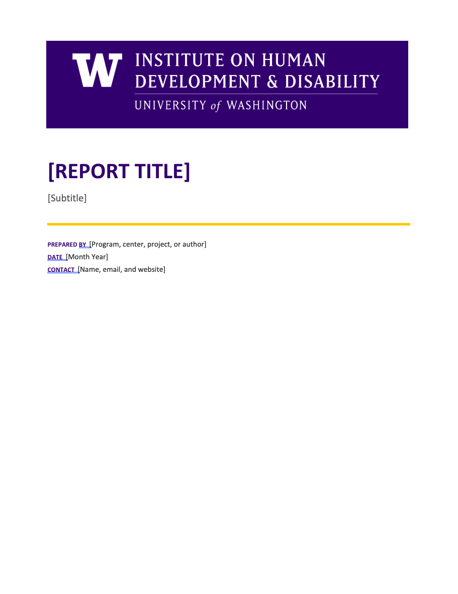 IHDD Report Template IHDD Report Template