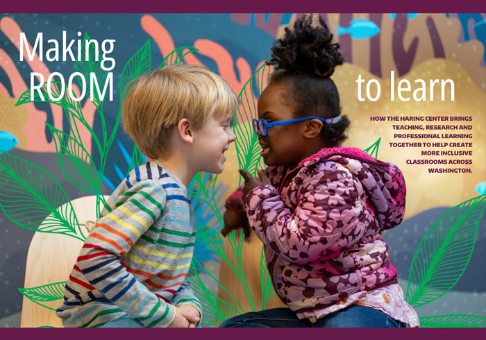 Two children communicating in the Making Room to Learn.
