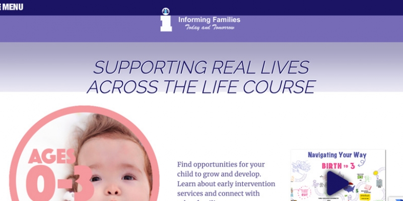 Image - Screenshot of the Informing Families Homepage.