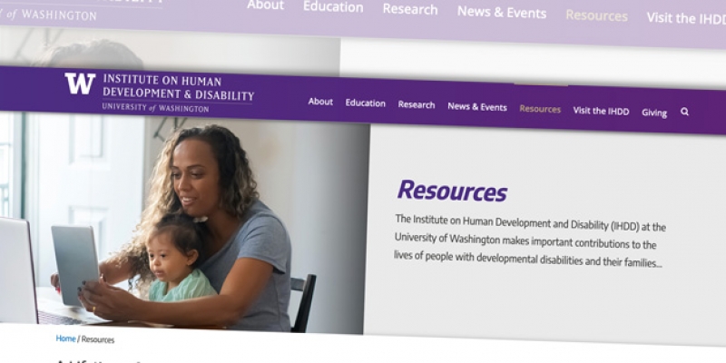Screenshot of the IHDD Resources webpage.